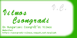 vilmos csongradi business card